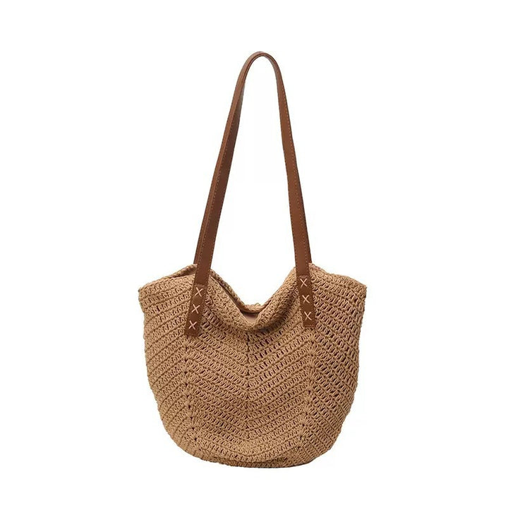 Elegant Macramé Shopper with Striking Leather Handles Kalsten