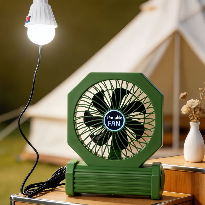 Ladies Portable Table Fan with USB Connection and an Elegant Wooden Base Kalsten