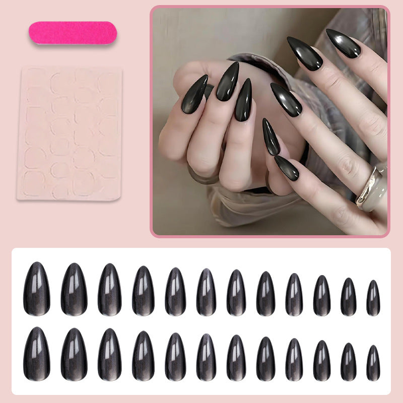 Artificial nail set with elegant pointed shapes and high-gloss finish Kalsten