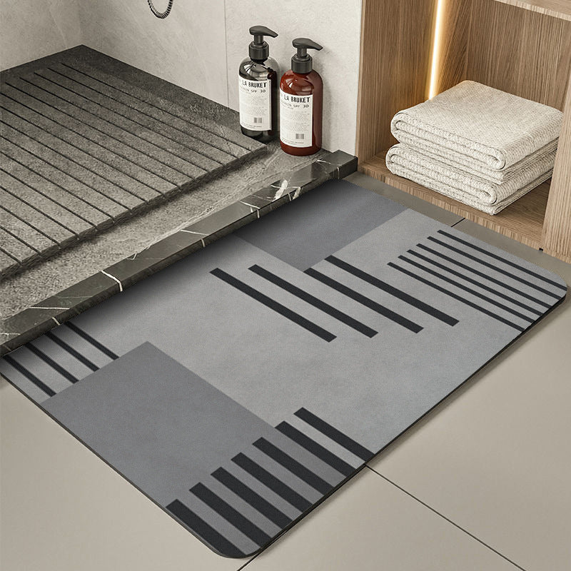 Modern Geometric Bath Mat Kalsten