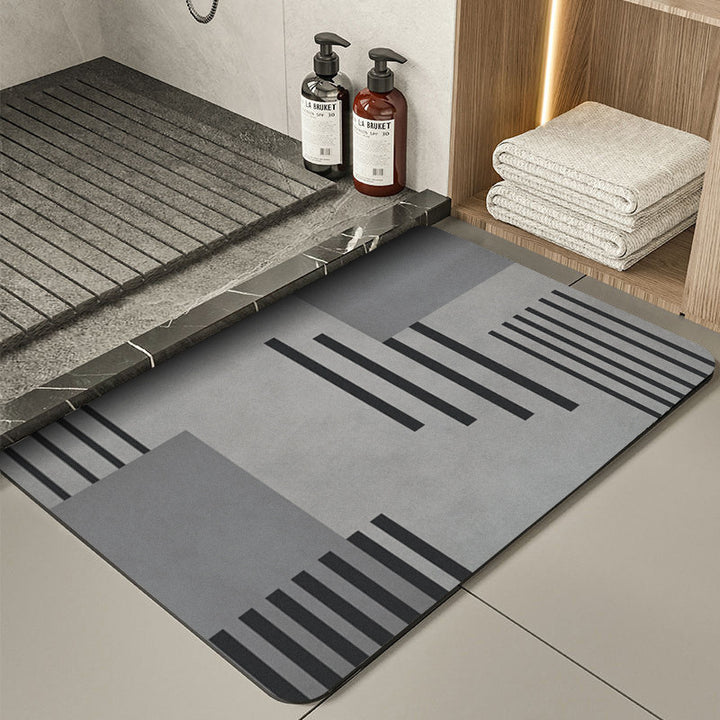 Modern Geometric Bath Mat Kalsten