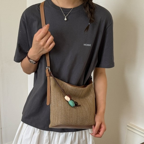 Woven Slouchy Shoulder Bag