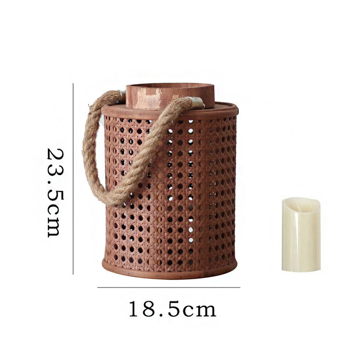 Decorative lantern holder made of natural material Kalsten