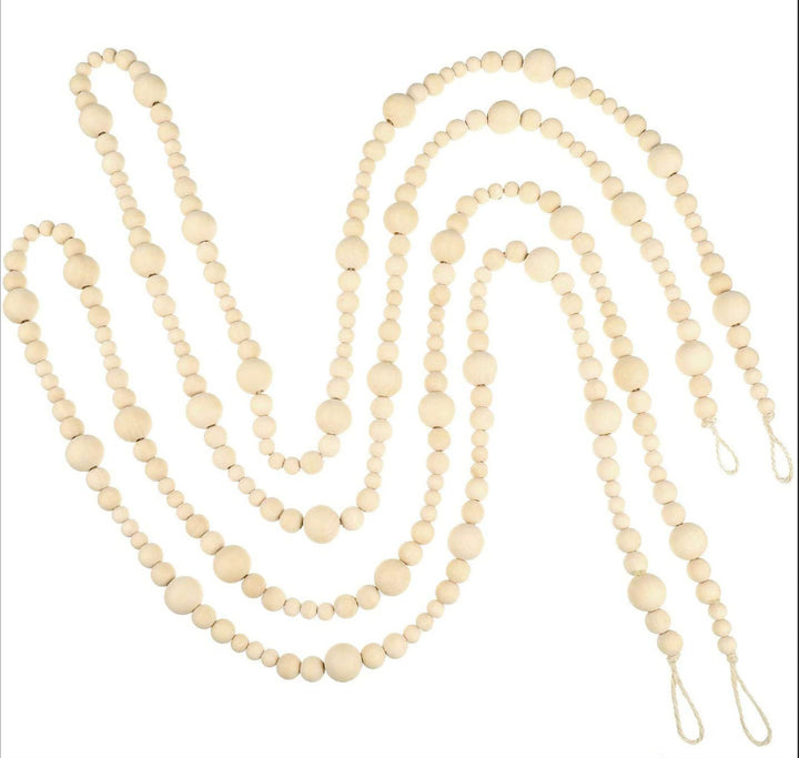 Decorative Wooden Bead Garland Kalsten