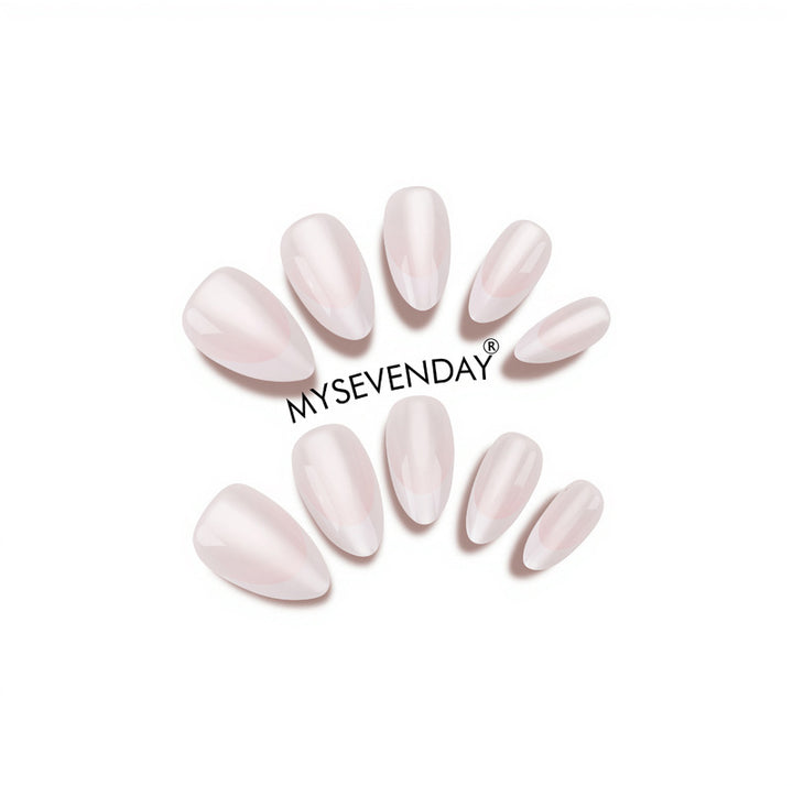 Elegant French Tip Press-On Nail Art Kalsten