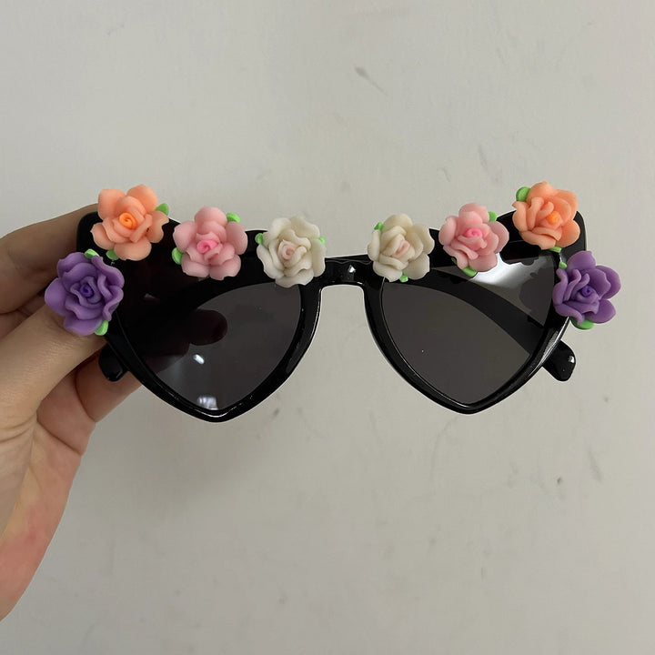 Women Cat-Eye Sunglasses with Floral Decor Kalsten