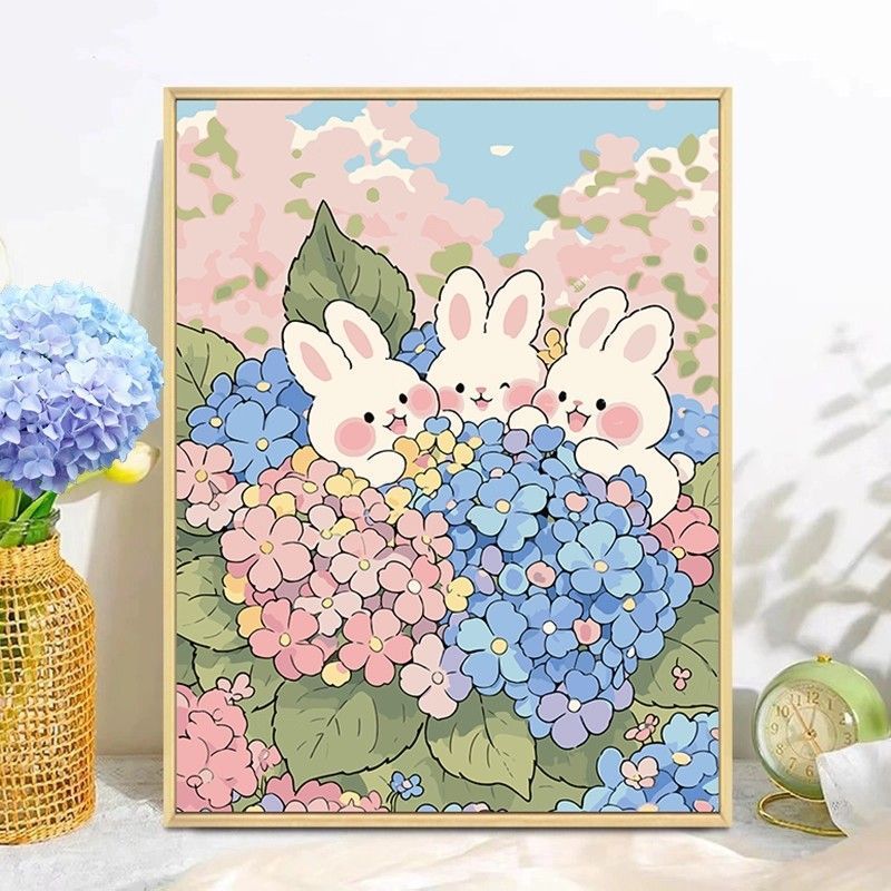 Playful Bunny Themed Wall Art Kalsten