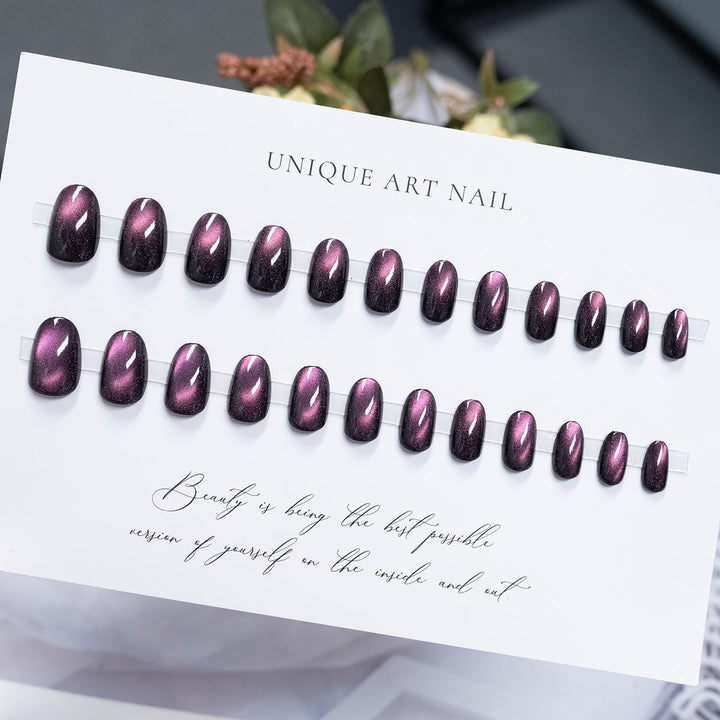 Glossy Long-Lasting Press-On Nail Set