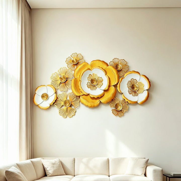 Decorative Metal Floral Wall Art Sculpture Kalsten