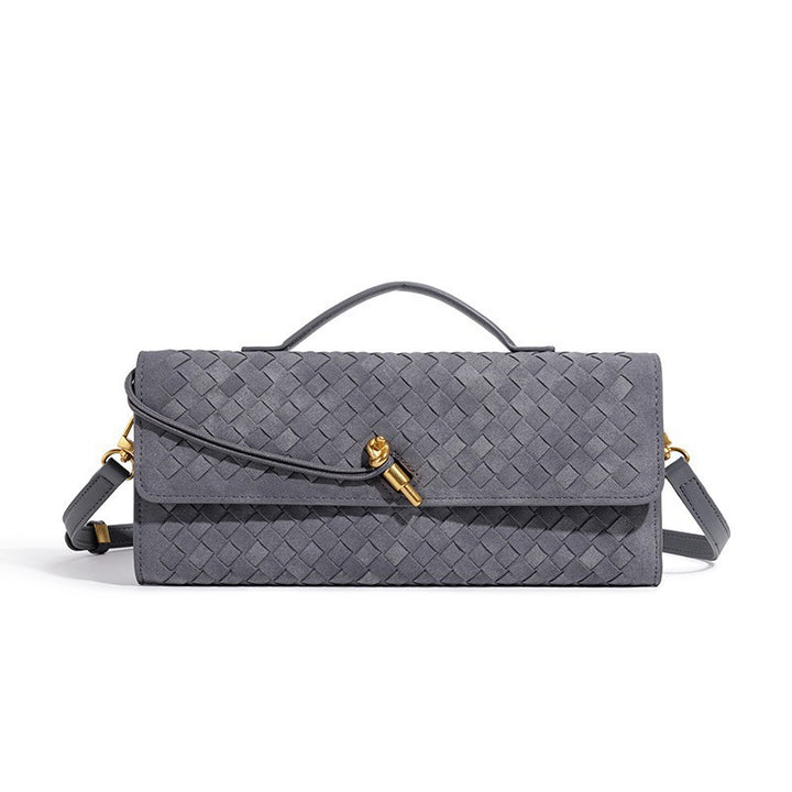 Sculpted Suede Clutch Bag Kalsten