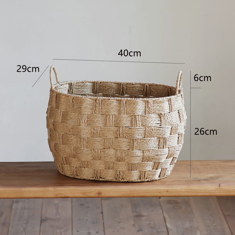 Storage baskets made of woven natural material Kalsten