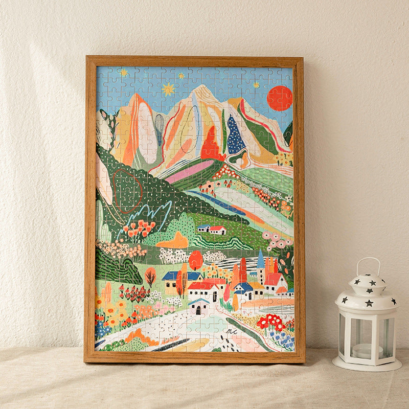 Puzzle Artwork Display Frame for Home Decor