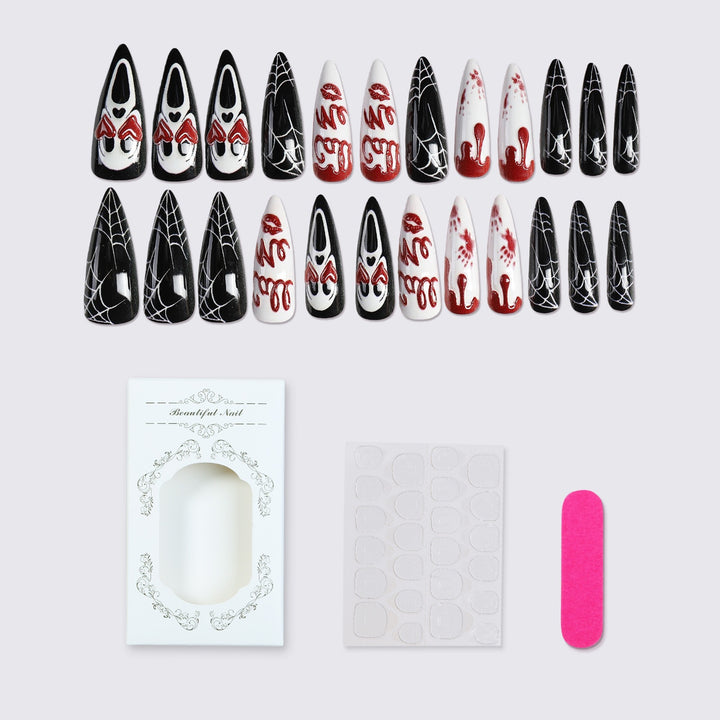 Artificial nail set with Halloween theme and fascinating designs Kalsten