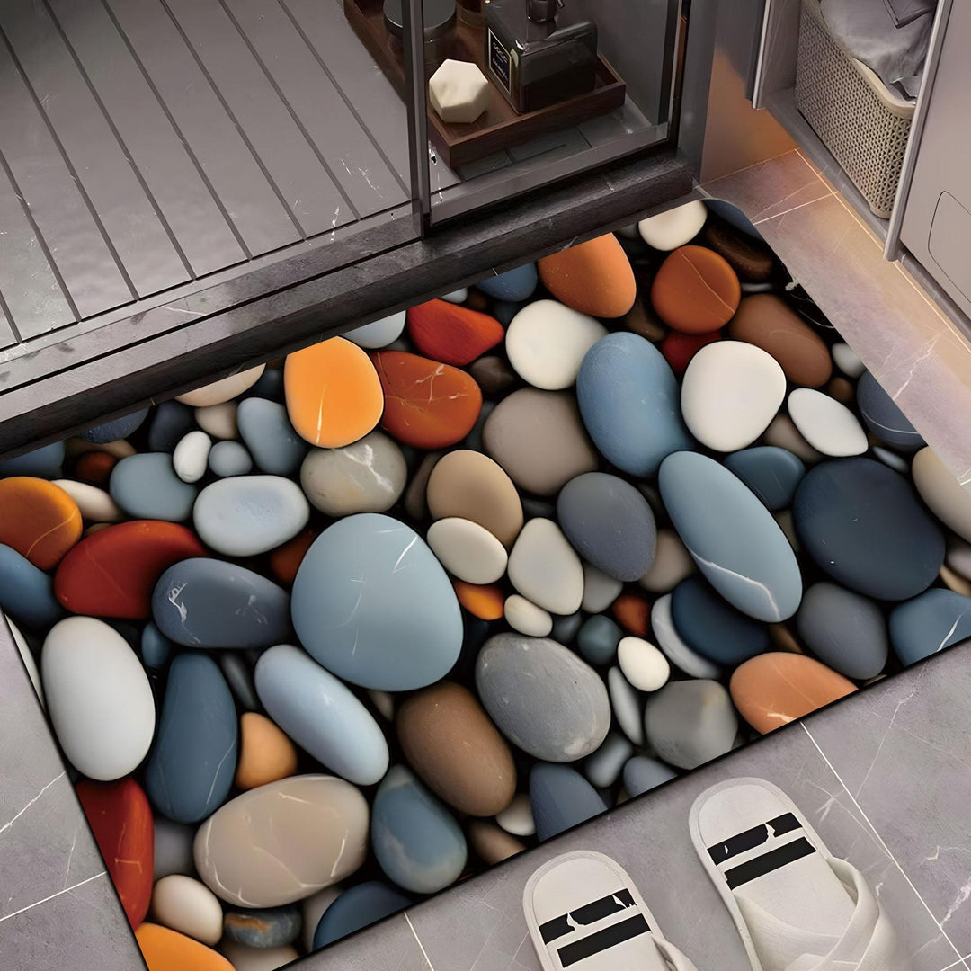 Decorative Pebble Pattern Area Mat Kalsten