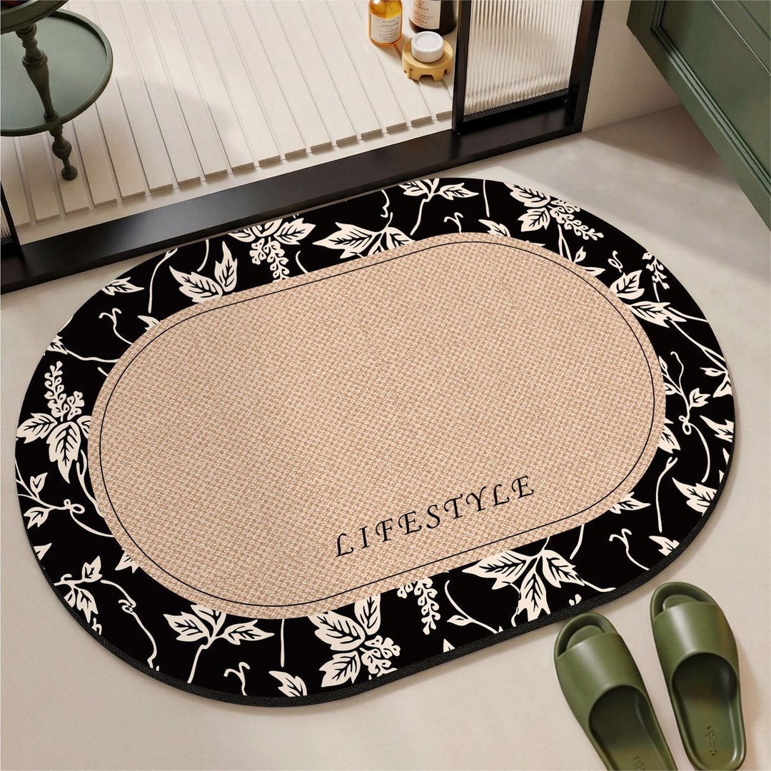 Elegant Vintage Floral Print Area Mat