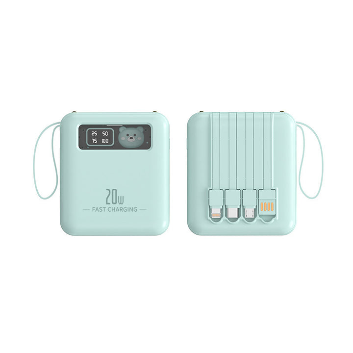 Portable power bank with integrated LED display and multifunctional charging ports Kalsten