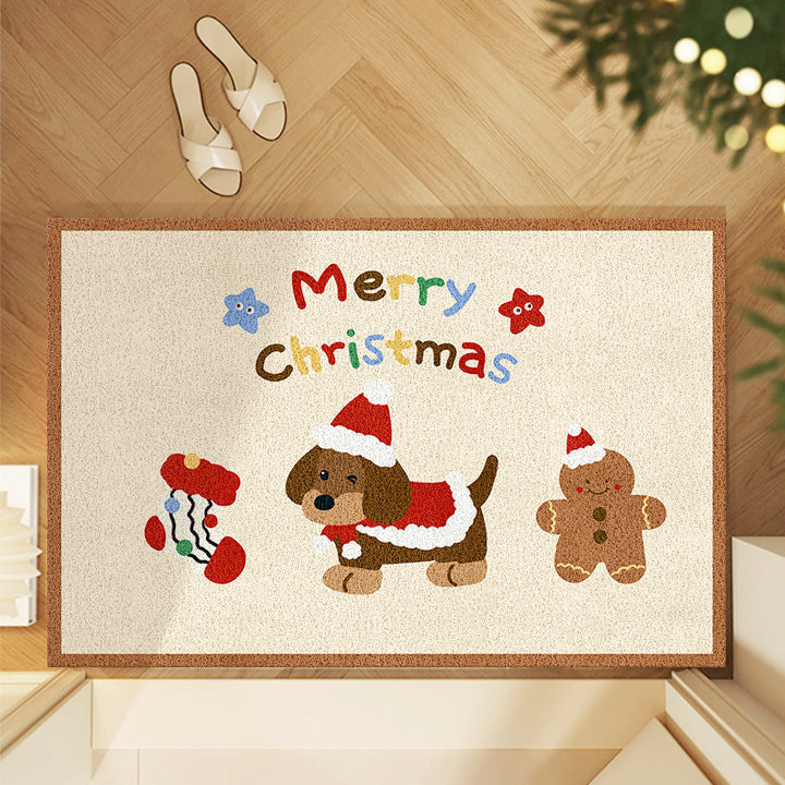 Festive Christmas-Themed Area Mat