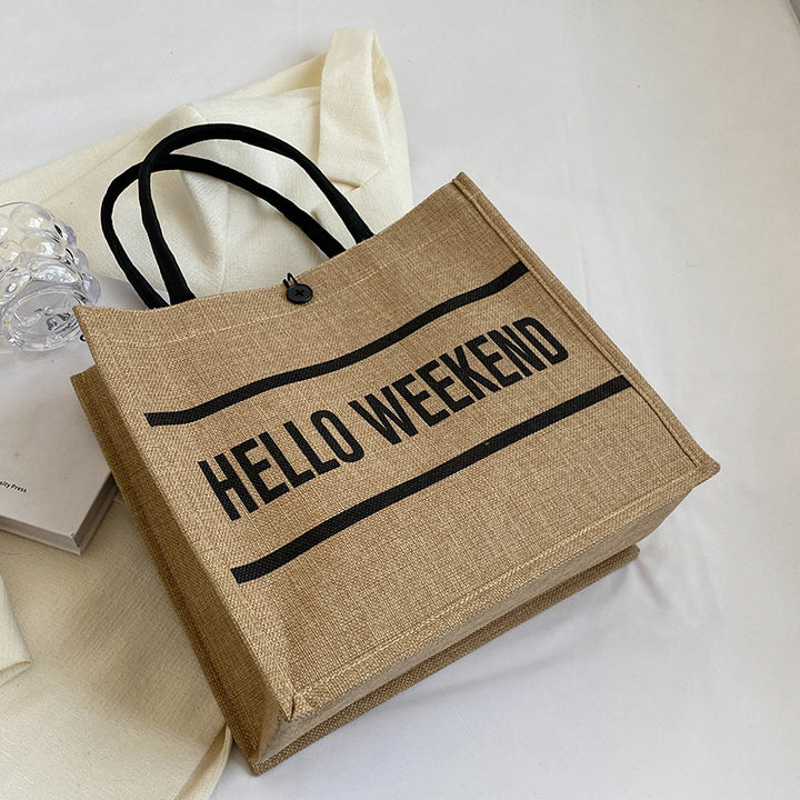 Elegantly Designed Linen Tote Bag