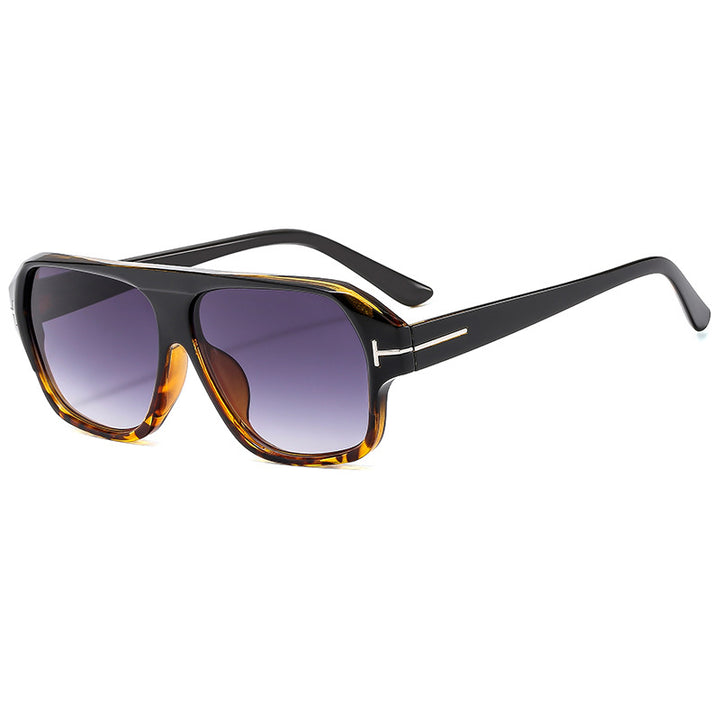 Women's fashionable sunglasses with distinctive geometry and brown lenses Kalsten