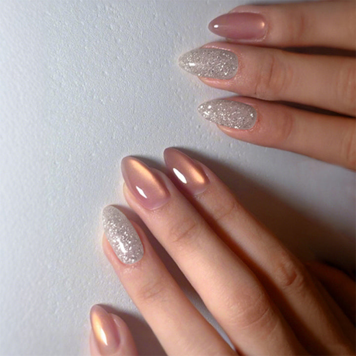 Sparkling Glitter Press-On Nail Set Kalsten