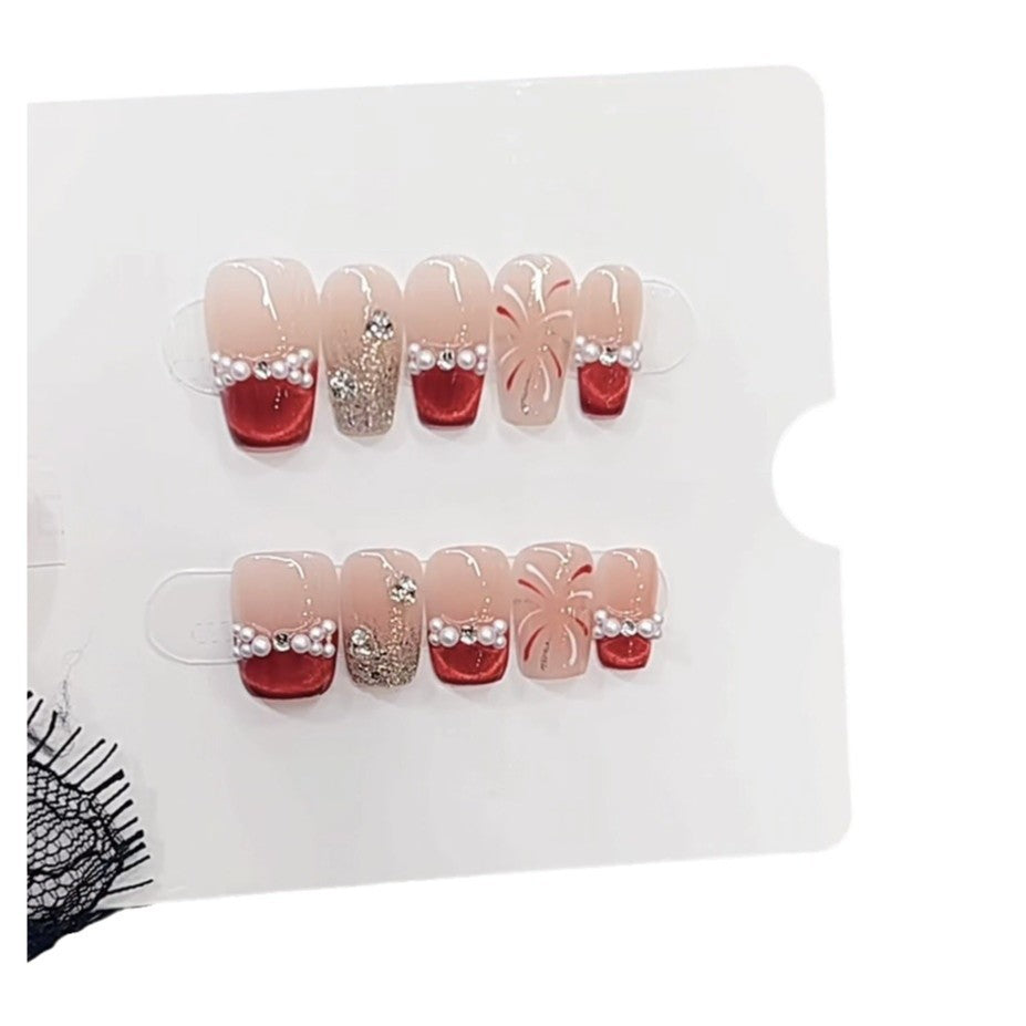 Elegant Decorative Press-On Nail Set Kalsten 1787296150