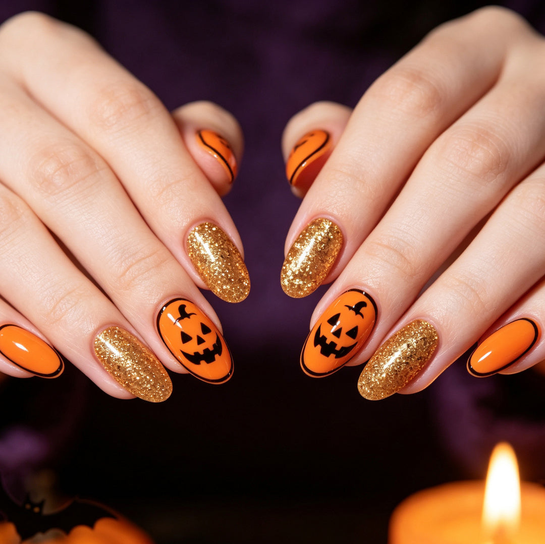 Halloween-Themed Glittering Nail Art Set Kalsten