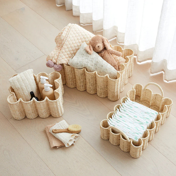 Playful storage basket in flower design Kalsten