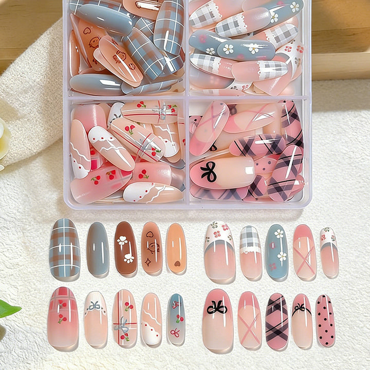 Decorative Nail Art Press-On Tips