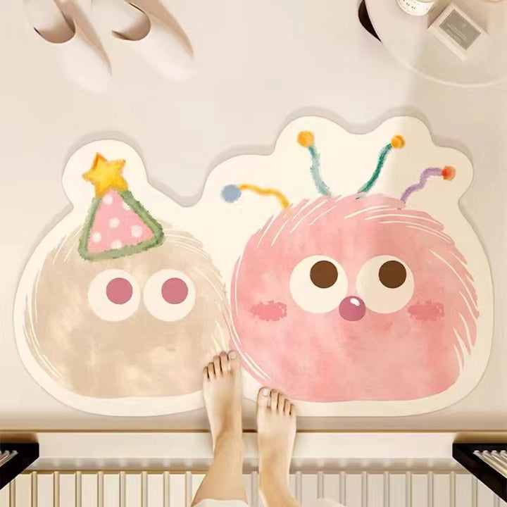 Playful Cartoon-Themed Bath Mat