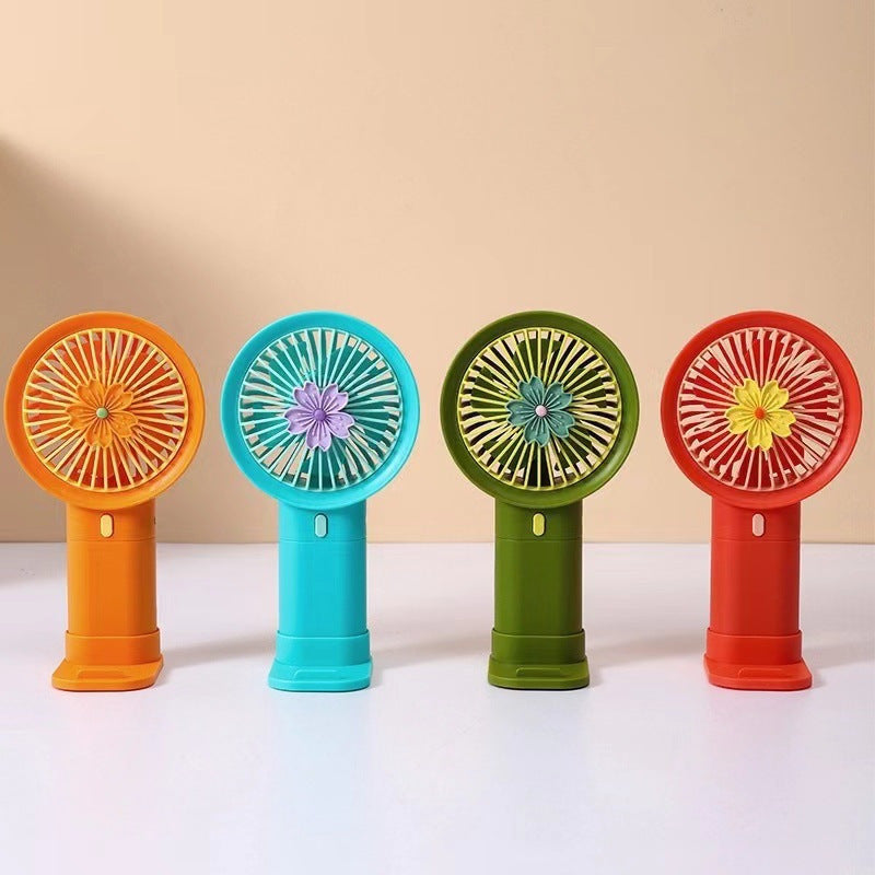 Ladies Portable Handheld Fan with Creative Flower Design Kalsten