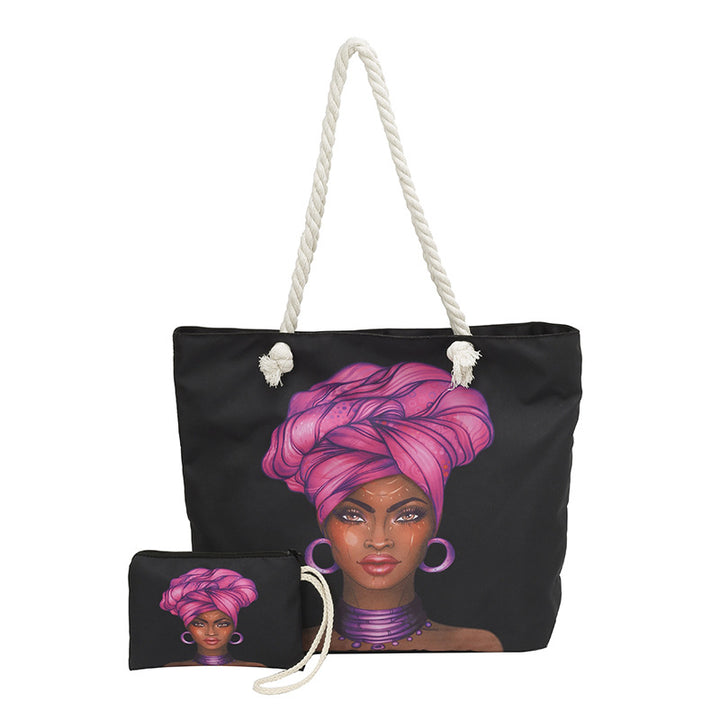 WoStylish Graphic Print Beach Tote Bag Kalsten
