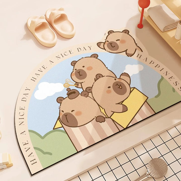Cute Bear-Themed Plush Area Mat Kalsten