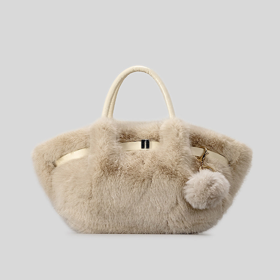 Plush Faux Fur Handbag