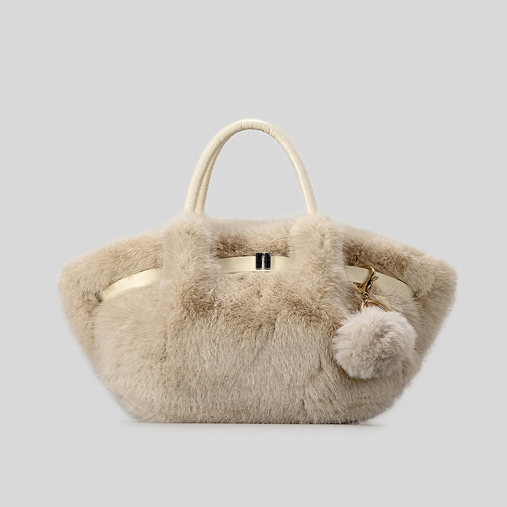 Plush Faux Fur Handbag