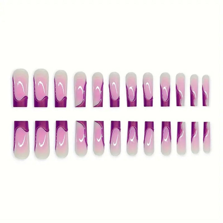 Artistic Glassy Nail Extensions Kalsten