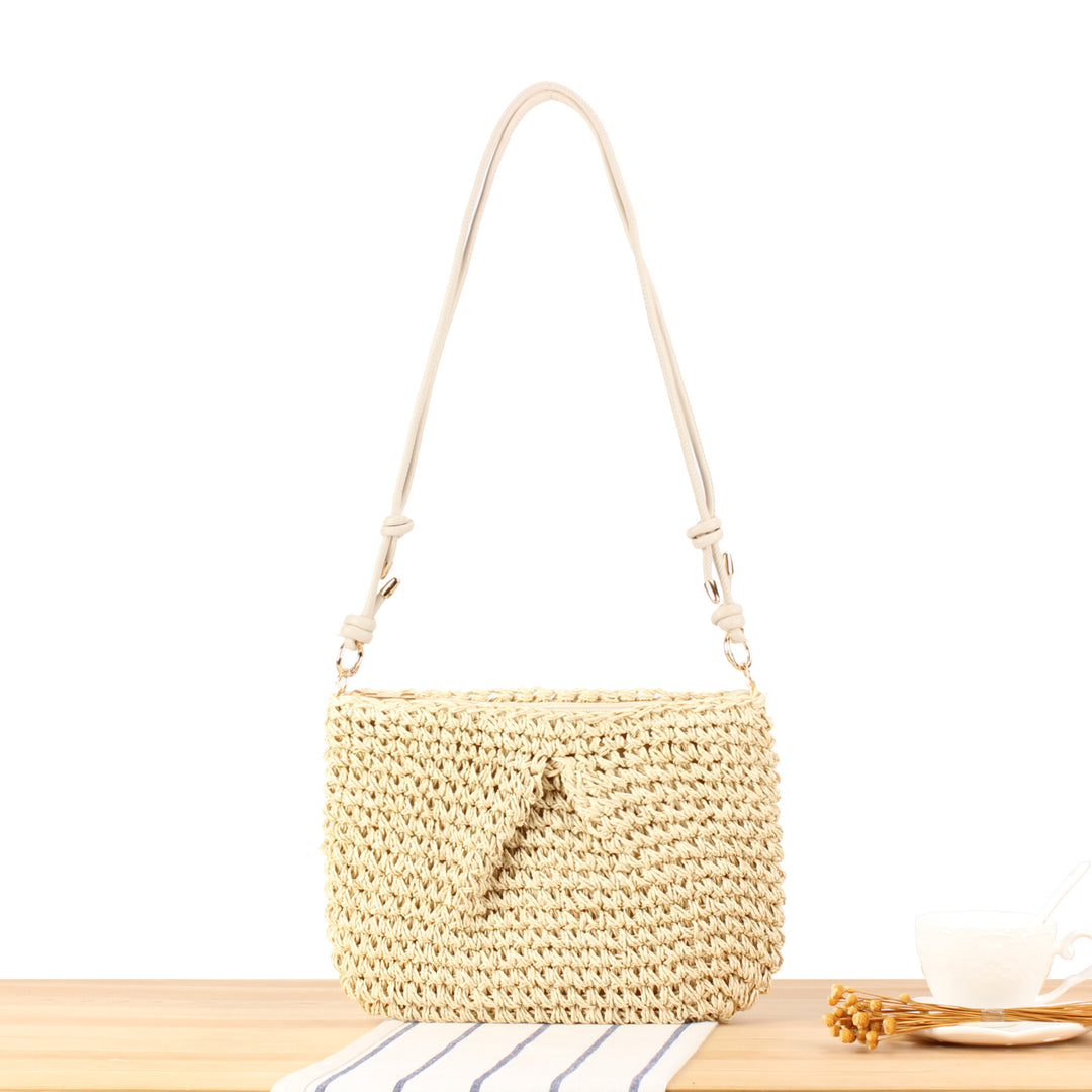Handbag Made of Woven Natural Material with Adjustable Strap Kalsten
