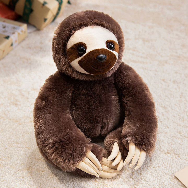 Plush Sitting Sloth Cuddle Companion with Weighted Huggable Body and Realistic Claw Details Kalsten