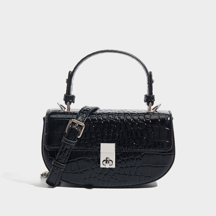 Crocodile Embossed Mini Handbag