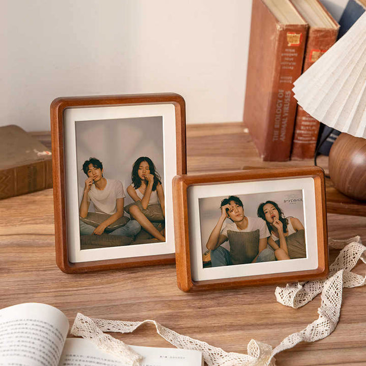 Rustic Wooden Photo Frame for Wall Display