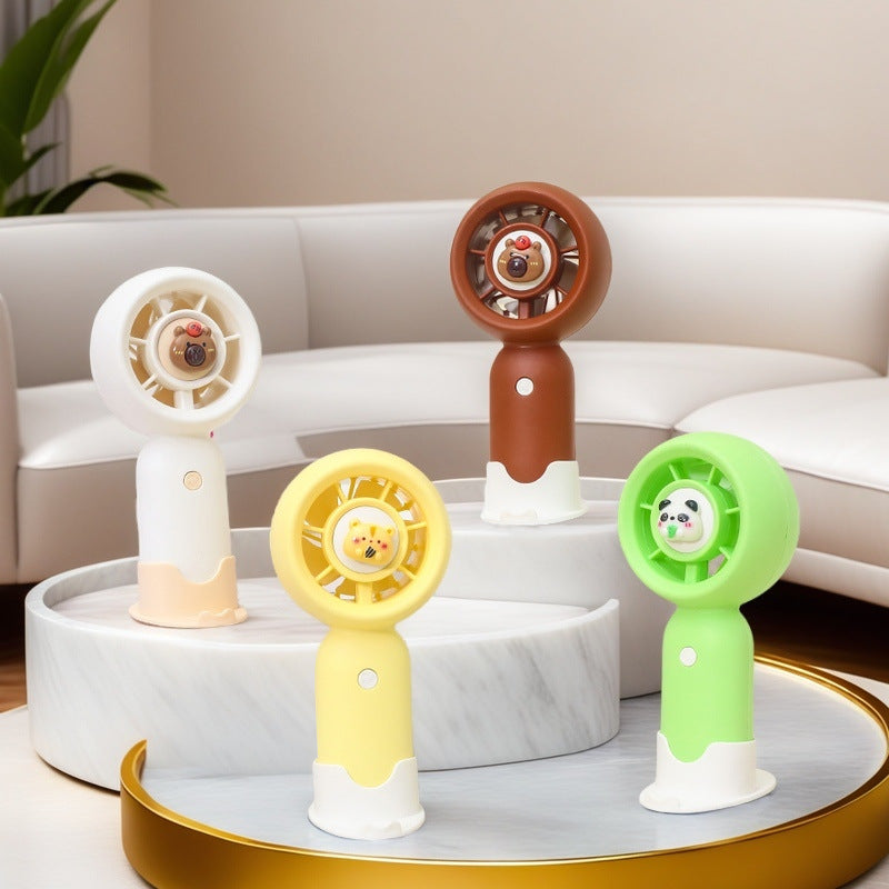 Women's Portable Handheld Fan with Cute Bear Design Kalsten