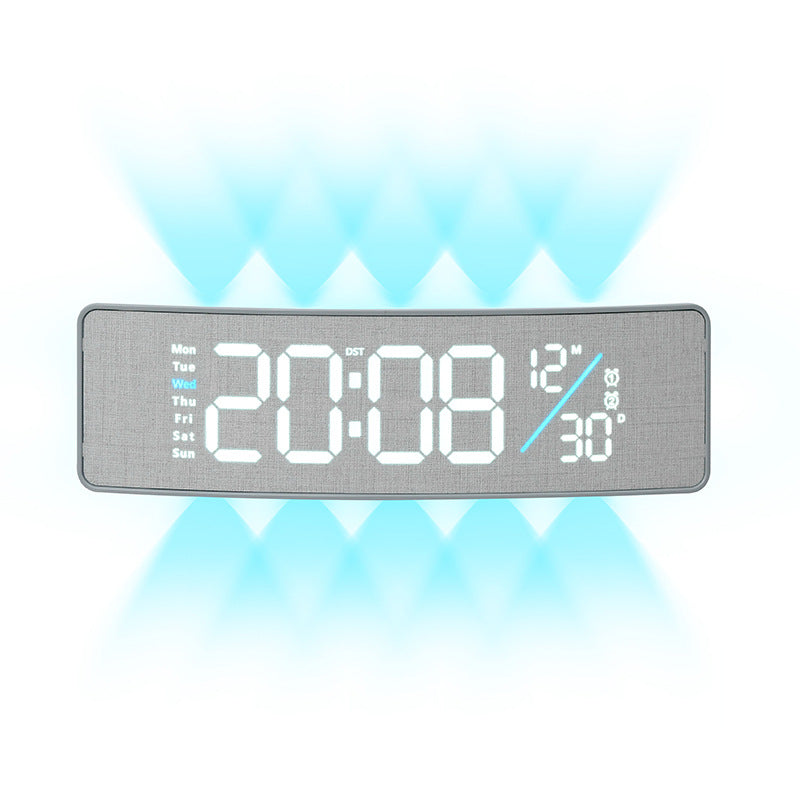 Digital display alarm clock with weekday display and temperature Kalsten