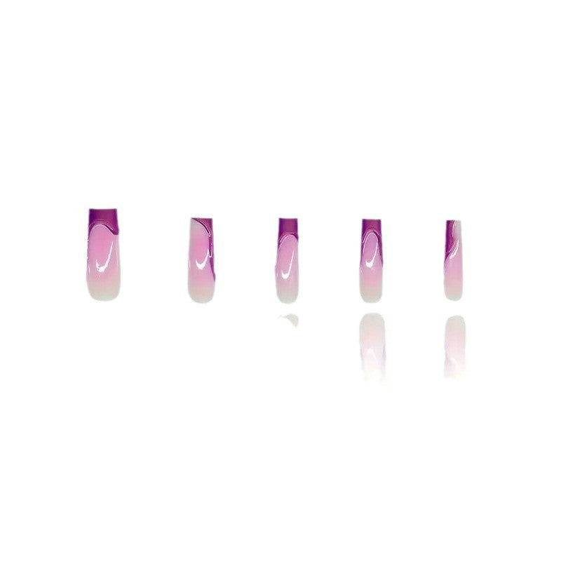 Artistic Glassy Nail Extensions Kalsten