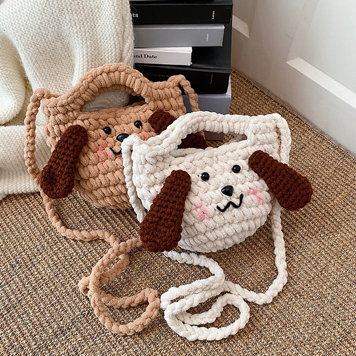 Cute Dog-Themed Crochet Handbag