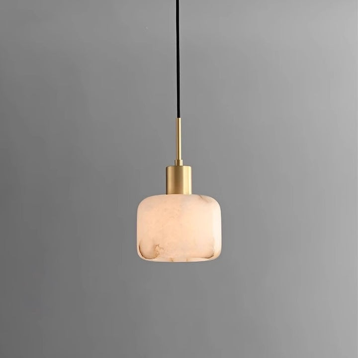 Modern Glass and Brass Pendant Light