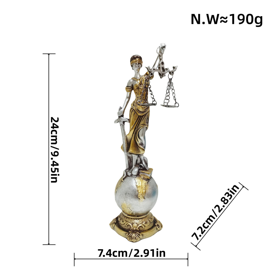 Elegant statue of Justitia in artistic details Kalsten