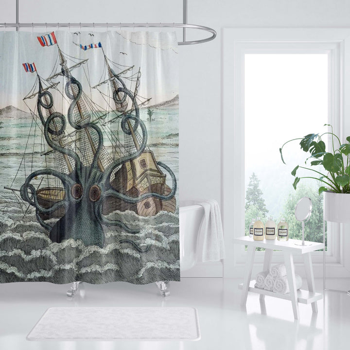 Ocean-Themed Art Shower Curtain Kalsten