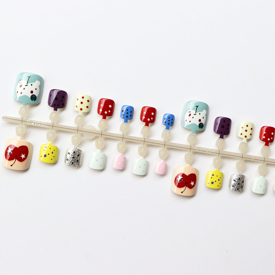 Creative Cartoon-Inspired Press-On Nail Collection