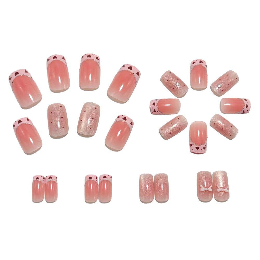 Glamorous artificial nails with glitter and ombre design Kalsten
