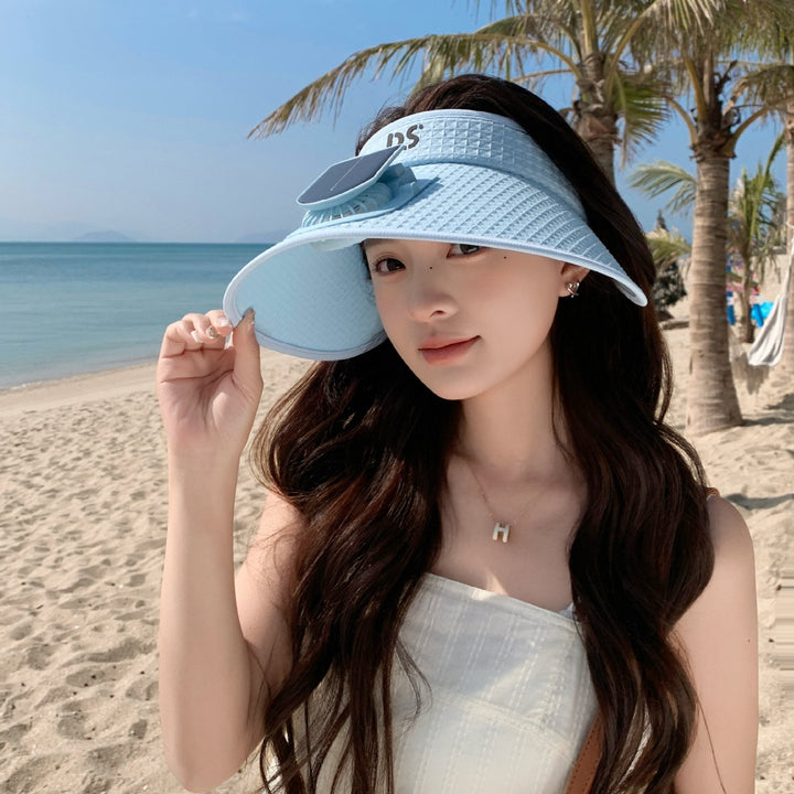 adjustable sun visor with integrated mini fan and UV protection Kalsten
