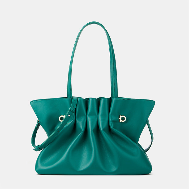 Elegant Pleated Handheld Tote Bag